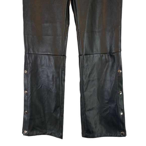 Line & Dot Kourtney Faux Vegan Leather Flare Leg Pants Size Large - Picture 7 of 9